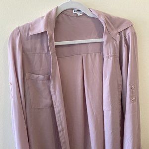 Express Portofino Shirt Size M - Dusty Rose/Mauve